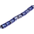 Glass Beads Shiny with design  blue tube / 10mm / 28pcs.