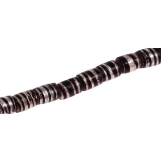 Glass Beads Shiny with design  violet tube / 10mm / 28pcs.