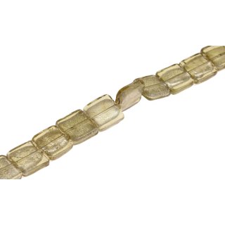 Glass Beads Shiny   off white Flat square / 20mm / 20pcs.