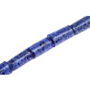 Glass Beads Shiny w design blue tube / 30mm / 14pcs.
