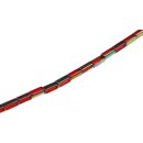 Glass Beads Shiny with design red tube / 12mm / 29pcs.