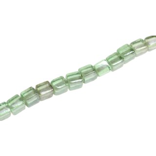 Glass Beads Shiny  Green Dice / 11mm / 35pcs.