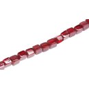 Glass Beads Shiny  Red Dice / 11mm / 35pcs.