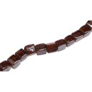 Glass Beads Shiny  Brown Dice / 11mm / 35pcs.
