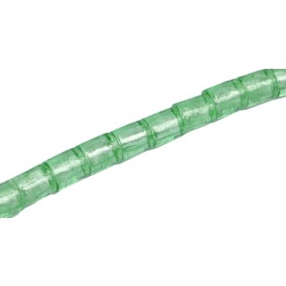 Glass Beads Shiny Green tube / 20mm / 21pcs.