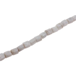 Glass Beads Shiny White balimbing / 10mm / 39pcs.