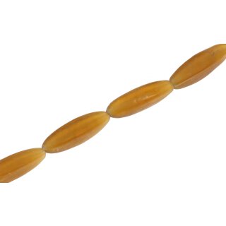 Glasperlen Matt Honey balimbing / 35mm / 12pcs.