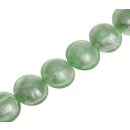 Glass Beads Shiny w design – green Ufo / 19mm / 20pcs.
