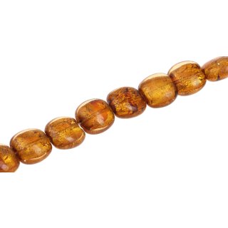 Glass Beads Shiny w design – Gold Ufo / 19mm / 20pcs.