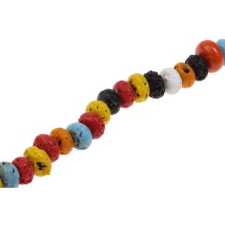 Glass Beads Shiny w design Multicolor wheel / 12x17mm / 39pcs.