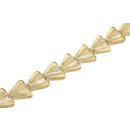 Glasperlen Shiny Transparent w silver pyramid / 20mm /...