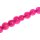 Glass Beads Shiny w design Pink round / 20mm / 21pcs.