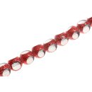 Glass Beads Shiny with design Pink round / 10mm / 40pcs.