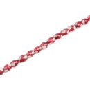 Glass Beads Shiny with design red oval / 10mm / 38pcs.