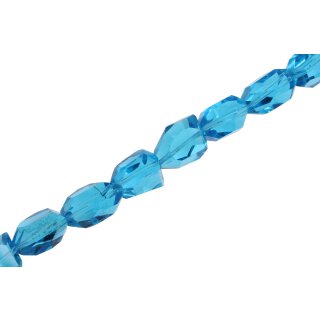 Genuine crystal faceted Glasperlen blue irregular / 20mm / 18pcs.