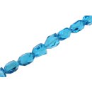 Genuine crystal faceted glass beads blue irregular / 20mm...