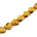 Glasperlen crystal Shiny yellow irregular / 23x20mm / 15pcs.