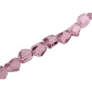 Glasperlen crystal Shiny pink irregular / 18x15mm / 21pcs.