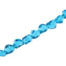 Glass Beads crystal Shiny blue irregular / 18x15mm / 21pcs.