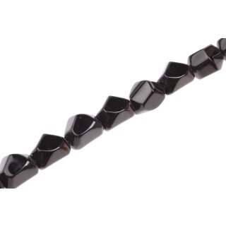Glass Beads crystal Shiny black irregular / 18x15mm / 21pcs.