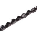 Glass Beads crystal Shiny black irregular / 18x15mm / 21pcs.