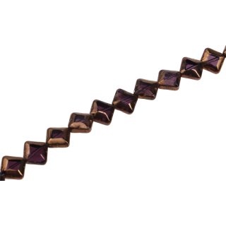 Glasperlen Shiny w design – lila diamond / 12mm / 34pcs.
