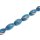 Glass Beads Shiny w design blue oval / 25mm / 16pcs.