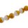Glass Beads Shiny w design white yellow round / 20mm / 21pcs.