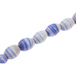 Glasperlen Shiny w design  oval / 22mm / 19pcs.