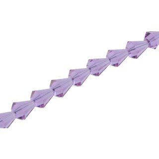 Genuine crystal faceted glass beads lila teardrops / 11mm / 35pcs.