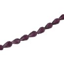 Genuine crystal faceted glass beads violet teardrops /...