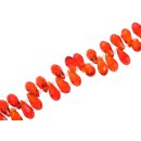 Genuine crystal faceted glass beads red(top hole)...