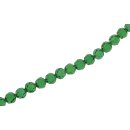 Genuine crystal faceted glass beads green round / 6mm /...
