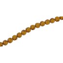 Genuine crystal faceted glass beads honey round / 6mm /...