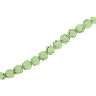 Genuine crystal faceted glass beads mint green round / 6mm / 70pcs.
