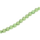 Genuine crystal faceted glass beads mint green round /...