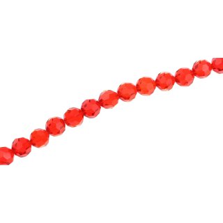Genuine crystal faceted Glasperlen red round / 6mm / 70pcs.