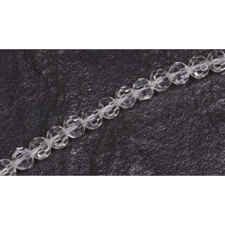 Genuine crystal faceted Glasperlen transparent round / 6mm / 70pcs.