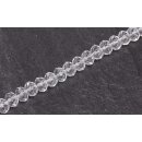 Genuine crystal faceted glass beads transparent wheel /...