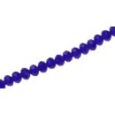 Genuine crystal faceted glass beads dark blue wheel / 7mm...