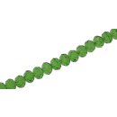 Genuine crystal faceted glass beads green wheel / 7mm /...