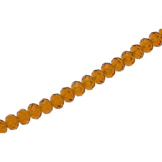 Genuine crystal faceted Glasperlen honey wheel / 7mm / 63pcs.