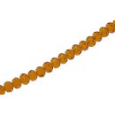 Genuine crystal faceted glass beads honey wheel / 7mm /...