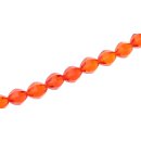 Genuine crystal faceted Glasperlen red oval / 11mm / 35pcs.