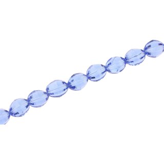 Genuine crystal faceted glass beads allure oval / 12mm / 32pcs.