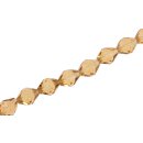 Genuine crystal faceted glass beads orange octahedron /...