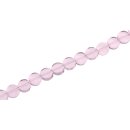 Glass Beads Shiny – rose flat round / 8mm / 46pcs.