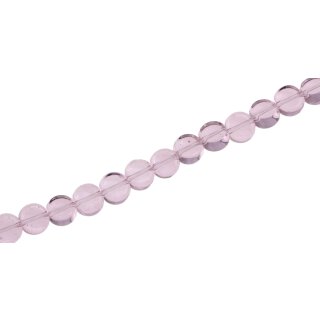 Glass Beads Shiny – rose flat round / 6mm / 62pcs.