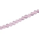 Glass Beads Shiny – rose flat round / 6mm / 62pcs.