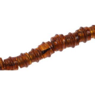 Glass Beads Shiny w design – brown wheel / 10mm / 40pcs.